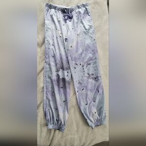 Victoria's Secret Light Purple Cloud Print Jogger Pants